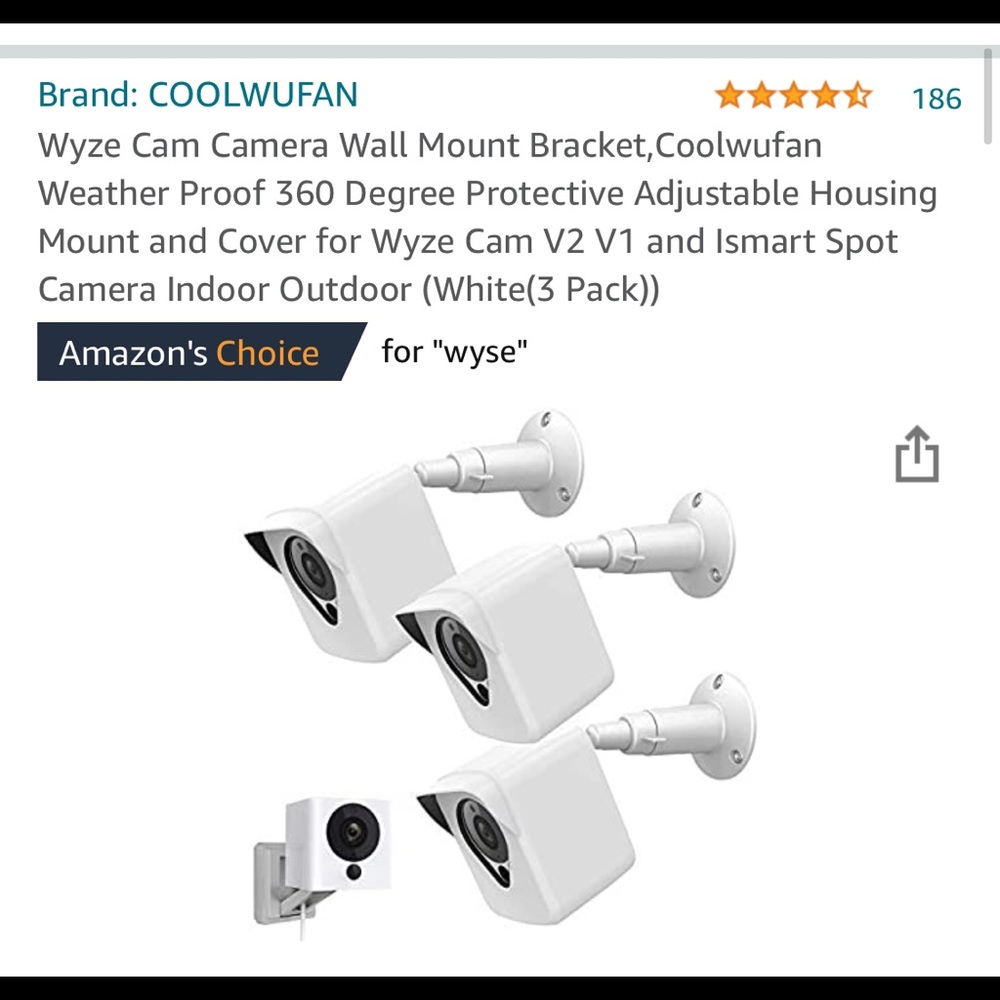 ❌❌3 PCS Wall Mount for Wyze Camera❌❌ - Picture 3 of 7